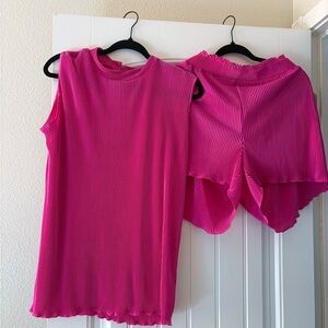 Pink Sleeveless Blouse